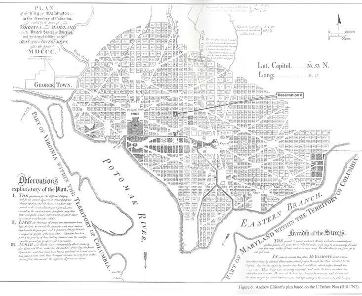 revised L'Enfant plans by Andrew Elliot 